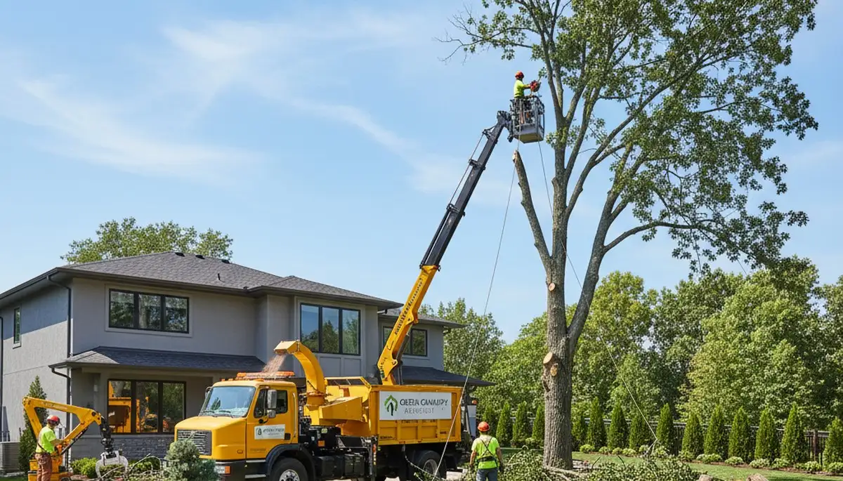 Professional landscaping and tree removal service in Oshkosh, WI enhancing residential yards