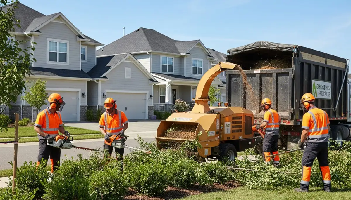Professional shrub removal service in Oshkosh WI clearing overgrown bushes by Chop Chop Tree