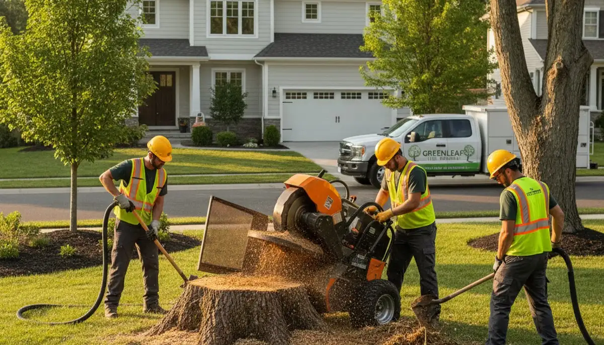 Professional stump removal service in Oshkosh, WI clearing tree roots and improving yard safety
