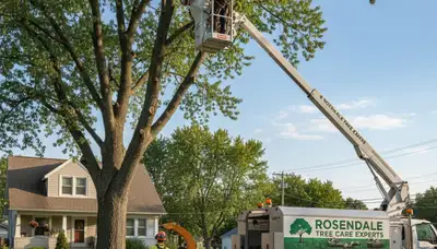 Professional tree removal service in Oshkosh WI safely clearing hazardous trees